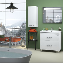 Умивальник з тумбою "МИНДАЛЬ NEW LINE" 80 см, біла (MV0000889)